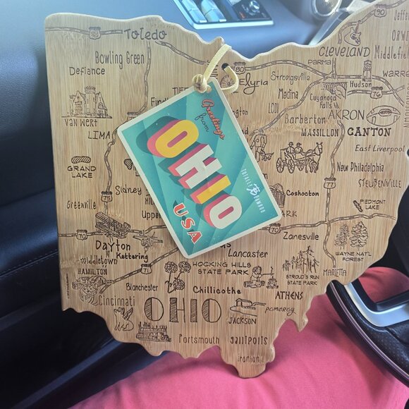 Totally Bamboo Other - Wooden Cutting Board  State of Ohio & Cities NEW NWT Bamboo Wood Tray Serve Ware